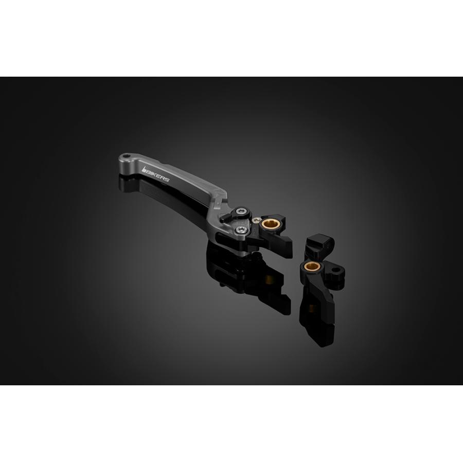 BIKERS (バイカーズ) 可倒式 アジャスタブル ブレーキレバー 右 グレー トリシティ TRICITY125 TRICITY155 Y0103-GRY