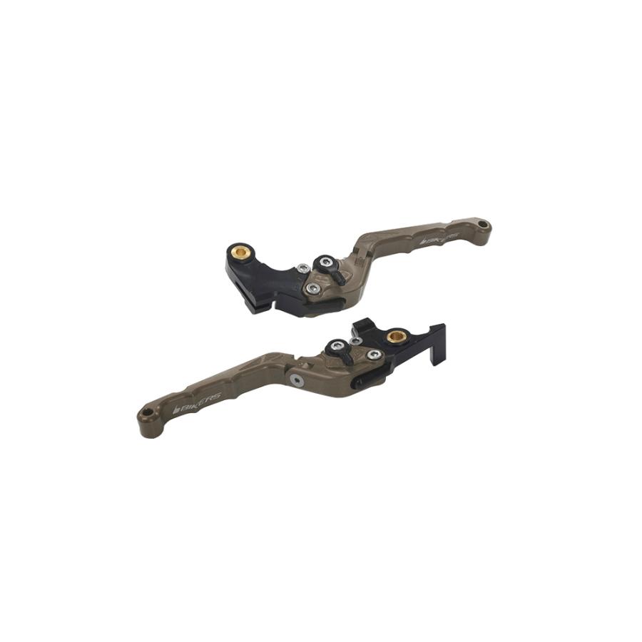 BIKERS (バイカーズ) レバーセット 可倒式 カーブタイプ チタン MT-07 XSR700 Y0545-TIN｜バイクパーツ・用品　ラバーマーク