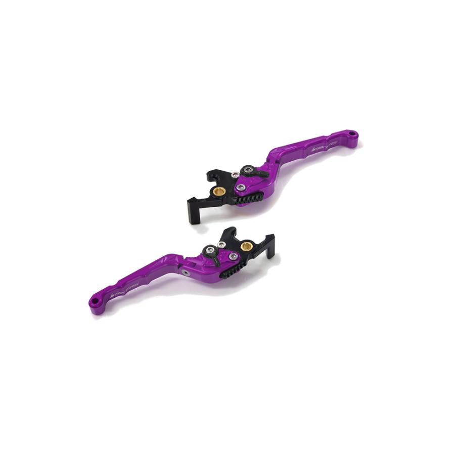 BIKERS (バイカーズ) レバーセット 可倒式 カーブタイプ パープル XMAX Y0561-PUR｜バイクパーツ・用品　ラバーマーク