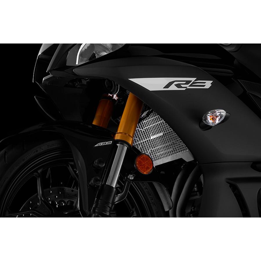 BIKERS (バイカーズ) ステンラジエターガード チタンコート ブラック YZF-R25/R3 Y0154-BLK|バイクパーツ・用品 ラバーマーク