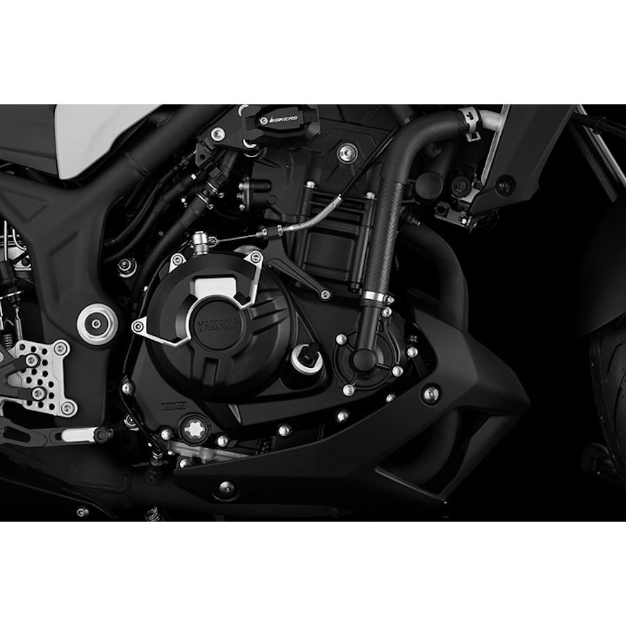 BIKERS (バイカーズ) エンジンガード 右側 シルバー YZF-R25/R3 MT-25/03 Y0183-SLV｜バイクパーツ・用品　ラバーマーク