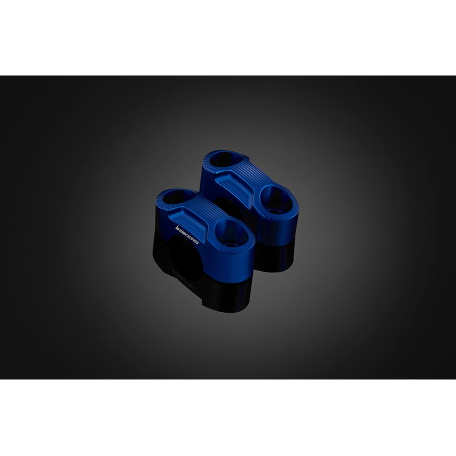 BIKERS (バイカーズ) 純正ハンドル用 クランプセット ブルー MT-25/03 Y0190-BLU|バイクパーツ・用品 ラバーマーク