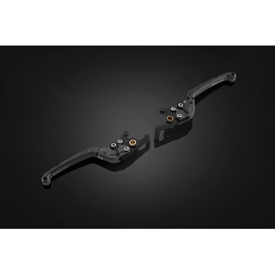 BIKERS (バイカーズ) レバーセット 可倒式 フラットタイプ グレー FORZA H1020-GRY｜バイクパーツ・用品　ラバーマーク