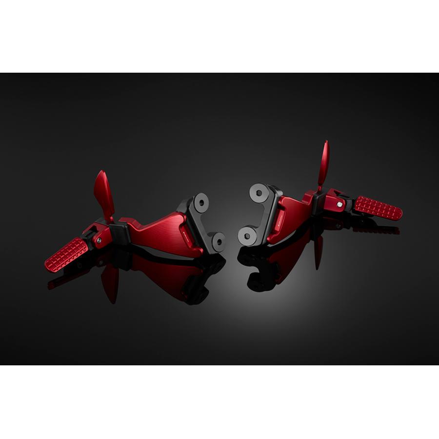 BIKERS (バイカーズ) リアフットレストセット レッド CBR650R/CB650R H0575-RED｜バイクパーツ・用品　ラバーマーク