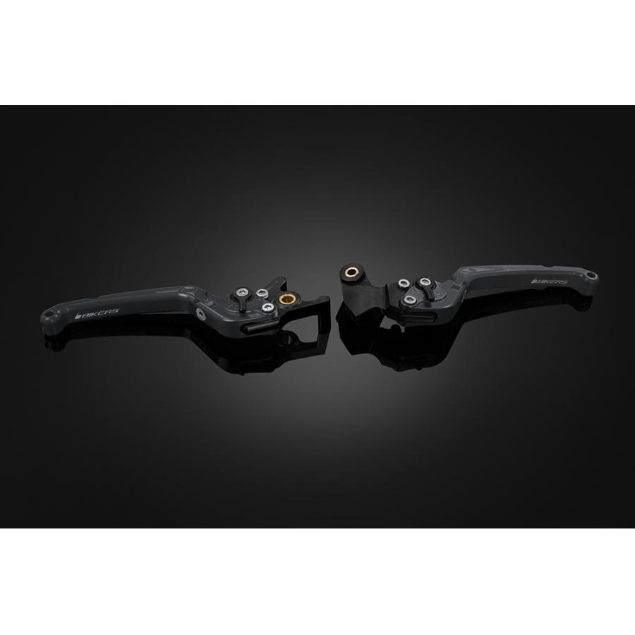 BIKERS (バイカーズ) レバーセット 可倒式 フラットタイプ グレー YZF-R15/R125 Y0390-GRY