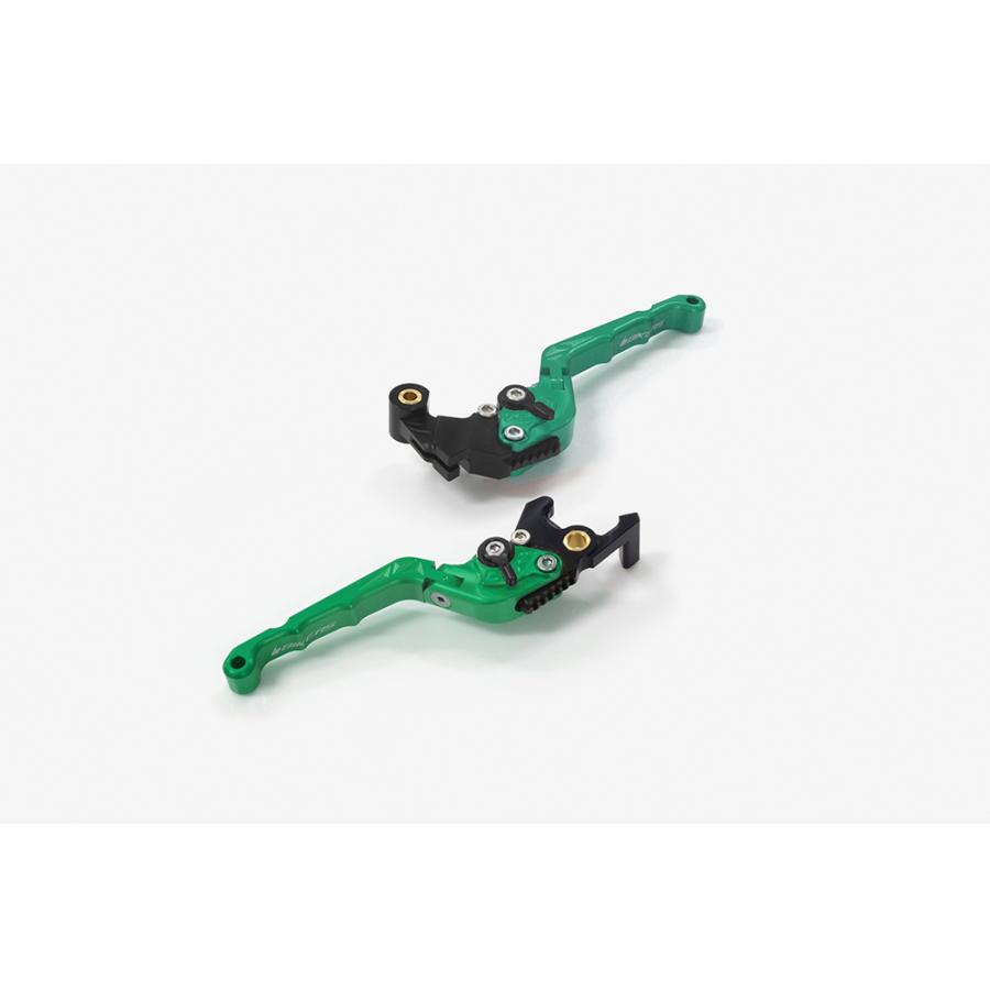 BIKERS (バイカーズ) レバーセット 可倒式 カーブタイプ グリーン YZF-R25/MT-25 Y0539-GRN