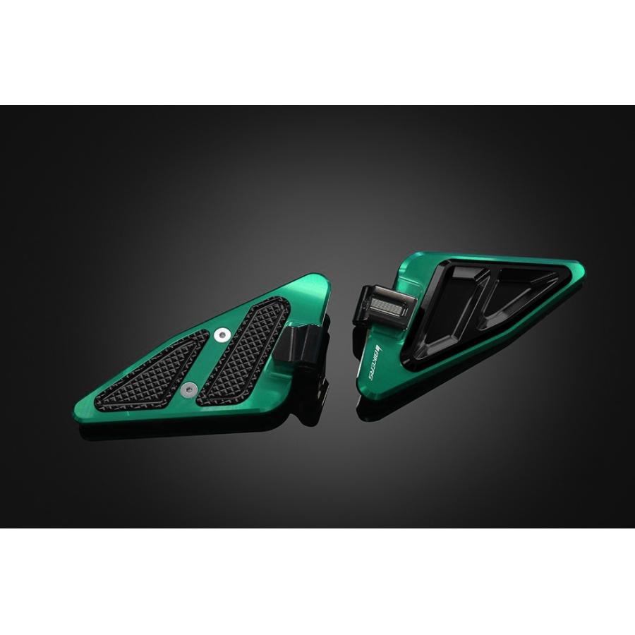 BIKERS (バイカーズ) タンデムステップ グリーン PCX125/160 25 H1138-GRN-BLK｜バイクパーツ・用品　ラバーマーク