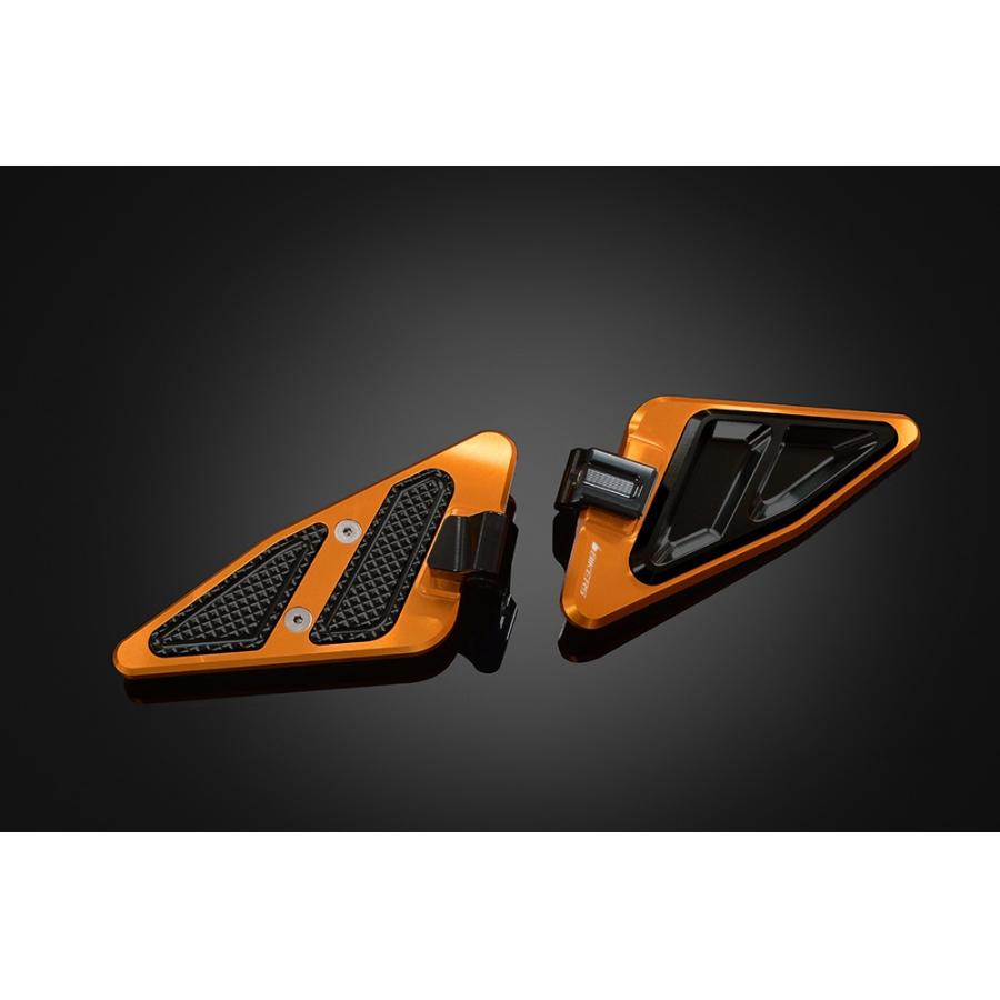 BIKERS (バイカーズ) タンデムステップ オレンジゴールド PCX125/160 25 H1138-OGD-BLK|バイクパーツ・用品 ラバーマーク