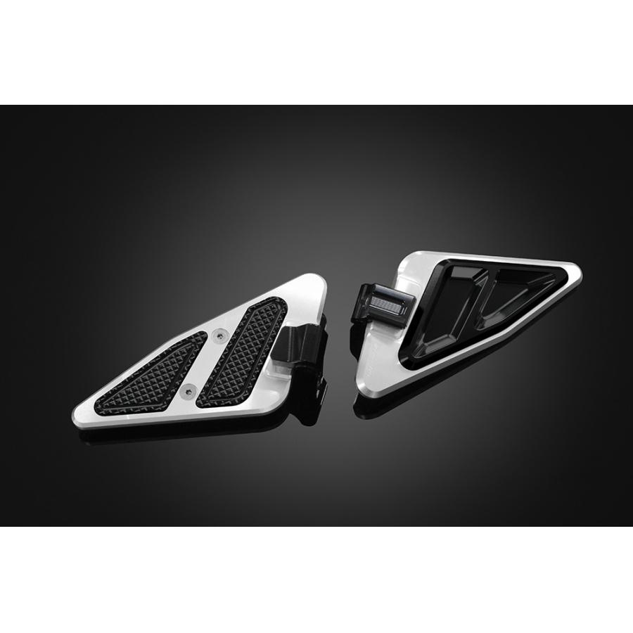 BIKERS (バイカーズ) タンデムステップ シルバー PCX125/160 25 H1138-SLV-BLK｜バイクパーツ・用品　ラバーマーク