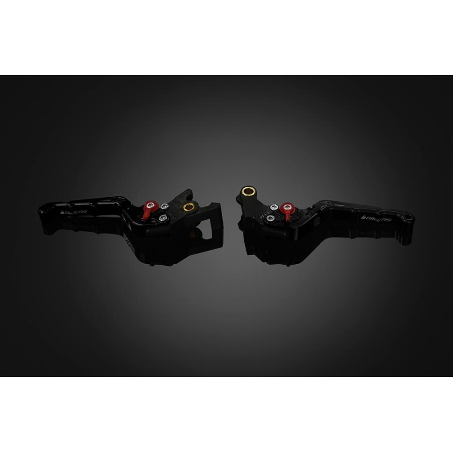 BIKERS(バイカーズ) ブレーキ クラッチ レバー レブル250 CBR400R アルミビレット 可倒式 6段階調整 カーブ ブラック BK-H0997-BLK