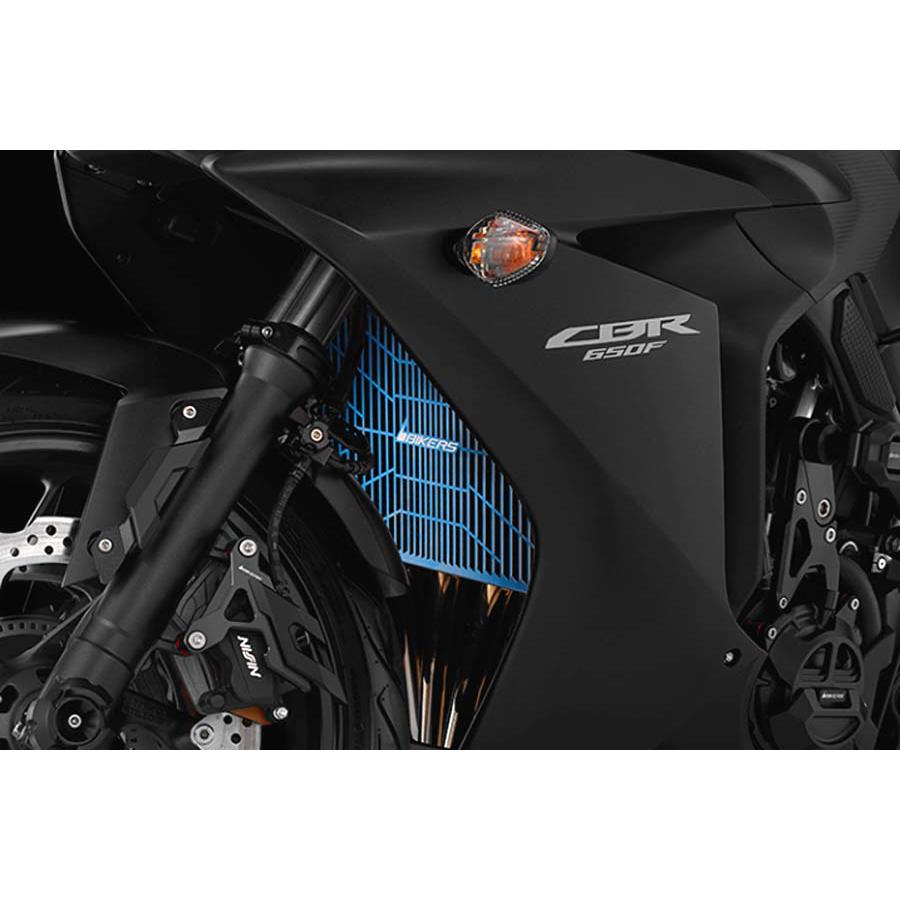 BIKERS (バイカーズ) ステンラジエターガード チタンコート ブルー CBR650F/CB650F H0372-BLU｜バイクパーツ・用品　ラバーマーク