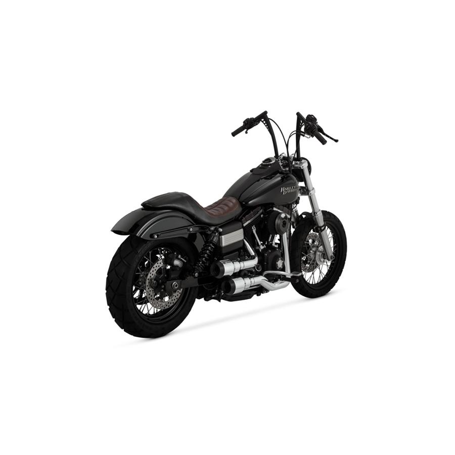 [特価品] VANCE & HINES（バンス＆ハインズ） Hi-Output Granades 2-2 ハイアウトプット グレネード クローム/ブラック マフラー DYNA 06-17 1800-1771