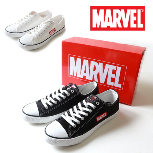 楽天市場 Marvel マーベル ボックスロゴ刺繍 ローカット スニーカー アメカジ ｒｕｂｂｅｒｓｏｕｌ 楽天市場店