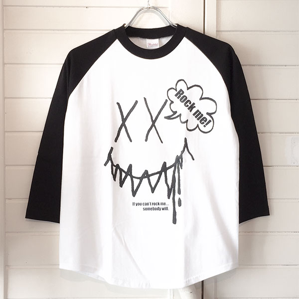 楽天市場】Tシャツ 七分袖 ベースボールTシャツ ロンT 7分袖 スカル