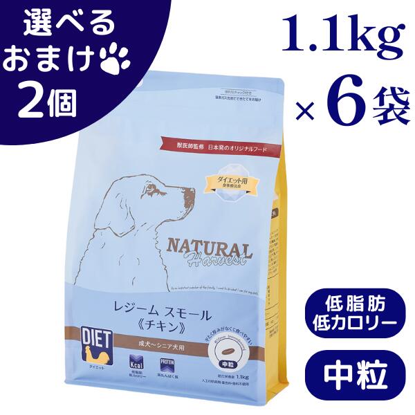 【お得 6袋 セット】ナチュラルハーベスト レジームスモール チキン 1.1kg 中粒 犬 (ドッグフード)｜ペット用品ラフラフ　店
