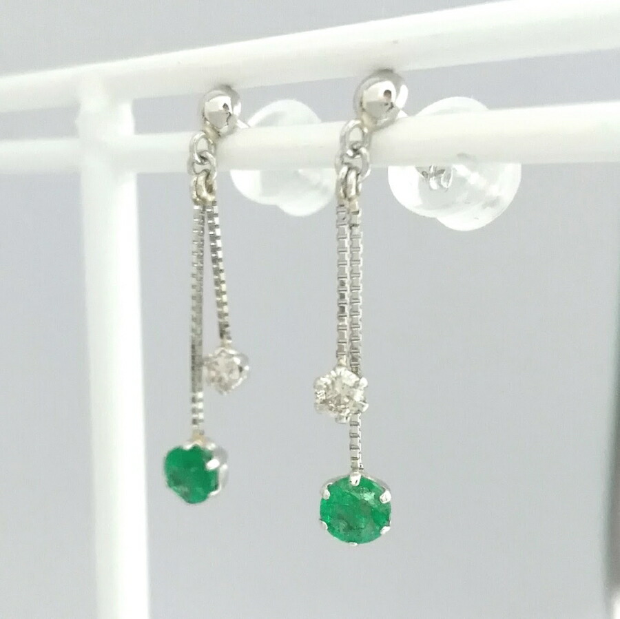 k18金 エメラルド 花型ピアス K18YG サファイア エメラルド ルビー 世界三大宝石 ボディピアス