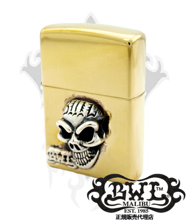 ZIPPO/ジッポー BWL/ビルウォールレザー スカル 2002年　ビンテージ ZIPPO/ジッポー BWL/ビルウォールレザー スカル 2002年