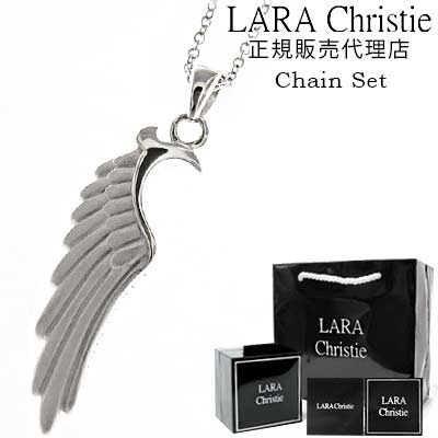 送料無料 ララクリスティー ネックレス メンズ レディース ペンダント LARA Christie シルバー925 / ヴィクトリア ネックレス 40cm チェーン付 【ホワイト】【 ウィング フェザー 羽根 シンプル おしゃれ 人気 アクセサリー プレゼント誕生日 ギフト 】新春