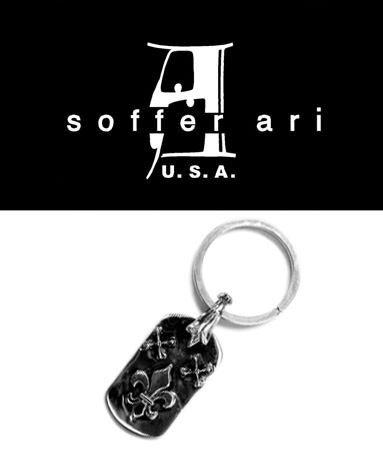 送料無料 ミディアム ドッグタグ タイニーS.A.クロス&トードリー フルール キーリング / ソファーアリ Soffer Ari 【 メンズ レディース キークリップ キーチェーン キーケース 正規品 おしゃれ 人気 ロサンゼルス ブランド プレゼント 誕生日 ギフト 】 母の日