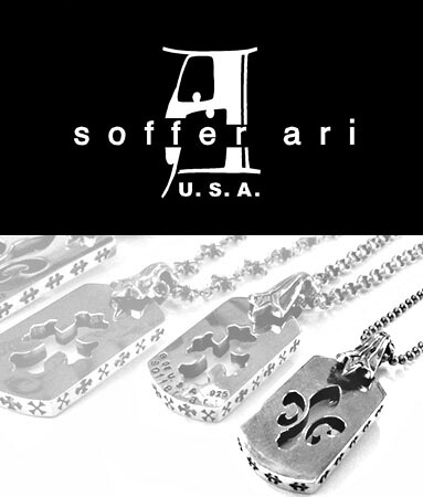 送料無料 シルバー925 ネックレス ペンダント / スモール オメルタ ドッグタグ ペンダント w/フルール / ソファーアリ Soffer Ari 【 メンズ レディース ネックレス 正規品 おしゃれ 人気 ロサンゼルス ブランド プレゼント 誕生日 ギフト 】 母の日