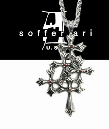 送料無料 シルバー925 ネックレス ペンダント / レイヤード N.C. ペンダント w/ルビー / ソファーアリ Soffer Ari 【 メンズ レディース ネックレス 正規品 おしゃれ 人気 ロサンゼルス ブランド プレゼント 誕生日 ギフト 】 母の日