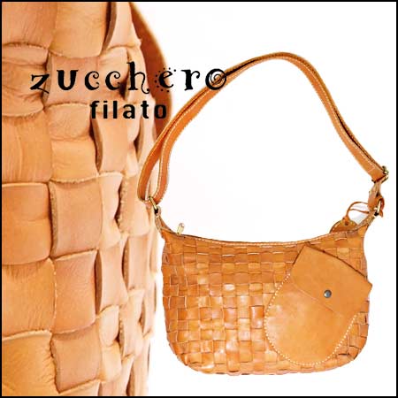 楽天市場 送料無料 革編み込み メッシュレザーバッグ 本革鞄 軽い 柔らかい 革 バッグ レザーショルダーバッグ 牛革 ズッケロフィラート Zucchero Filato レディース 斜めがけ かわいい 大人可愛い おしゃれ 軽量 くったり くたっと ブランド 父の日 母の日ギフト