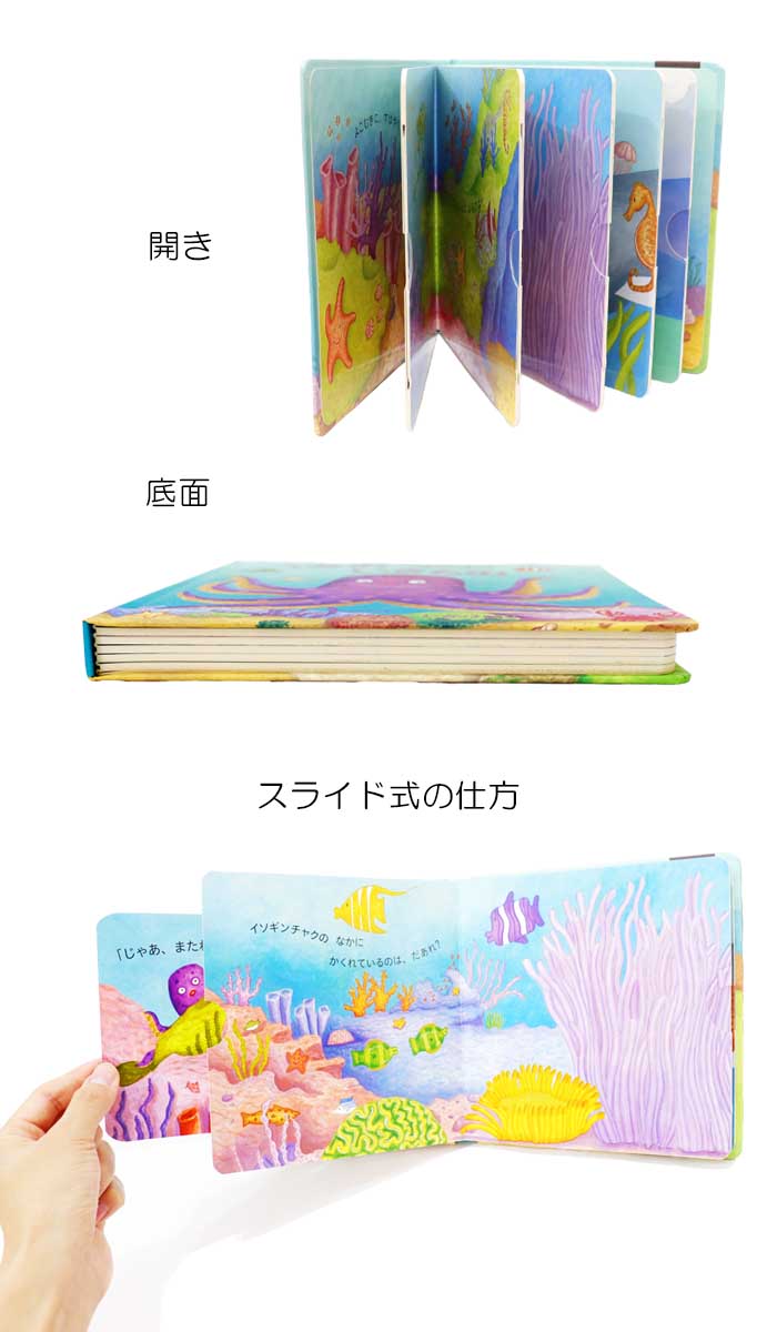 楽天市場 うみのいきもの イギリスの絵本 しかけ絵本 0歳 1歳 2歳向け絵本 おすすめ 人気 読み聞かせ 引っ張る おしゃれ かわいい 出産祝い 誕生日 プレゼントに最適 幼児 赤ちゃん 子供 孫に贈り物楽しく 知育 学習 おうち時間 ギフト 海の生き物 生物