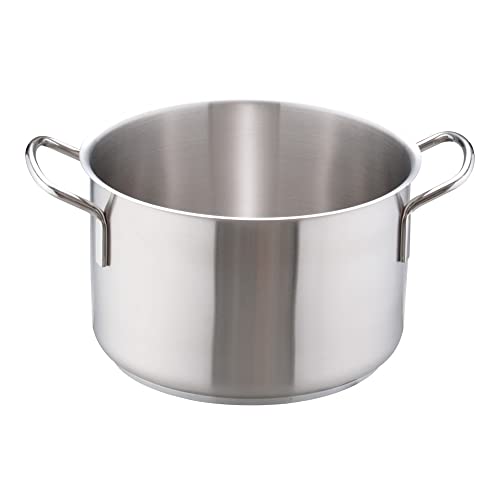遠藤商事 業務用 ムラノ インダクション 半寸胴鍋 28cm (蓋無) IH対応 18-8ステンレス AHVA304