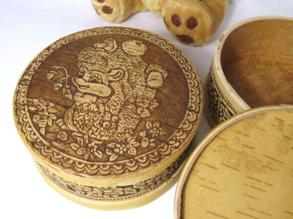 楽天市場】シベリア民芸品白樺の皮ベレスタで作った小箱