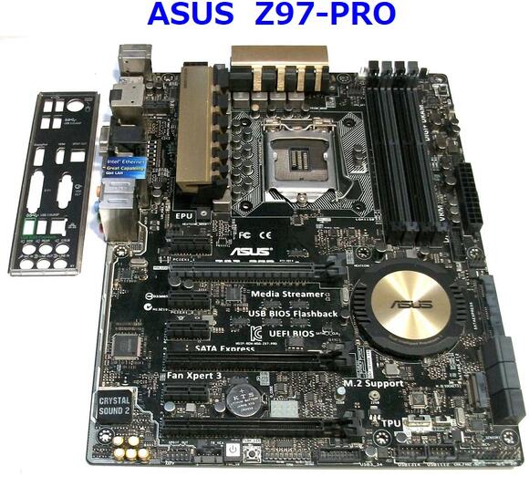 【中古】ASUSTek社製 Z97心付け書き割り積み上げる ATX母ちゃんゲーム盤 Z97-PRO