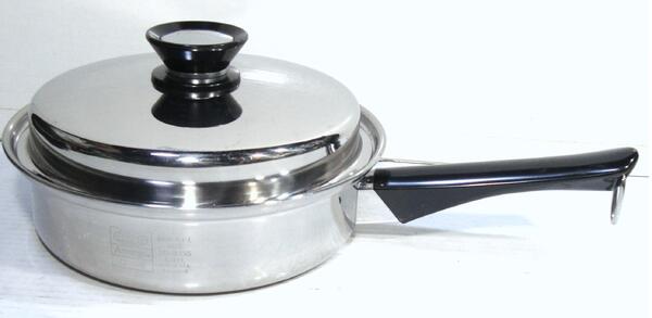 【中古】Amway Queen アムウェイ クィーン クックウェア 中フライパン 片手鍋  IH使用OK