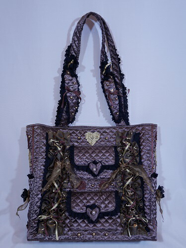 お稽古バッグ ブラウン 宝塚 楽屋 ハンドメイド かわいい おしゃれ バレエ トートバッグ キラキラ サイズ マチ約14センチ Wevonline Org