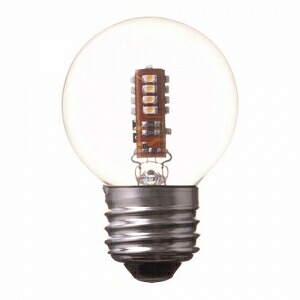 YAZAWA G50形 LEDボールランプ E17口金 10個セット LDG2LG5010SET