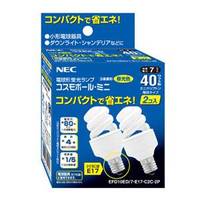 【在庫あり】 NEC 40W形コスモボールミニ EFD10ED/7-E17-C2C-2P 2個入り 昼光色 口金E17|ルクス