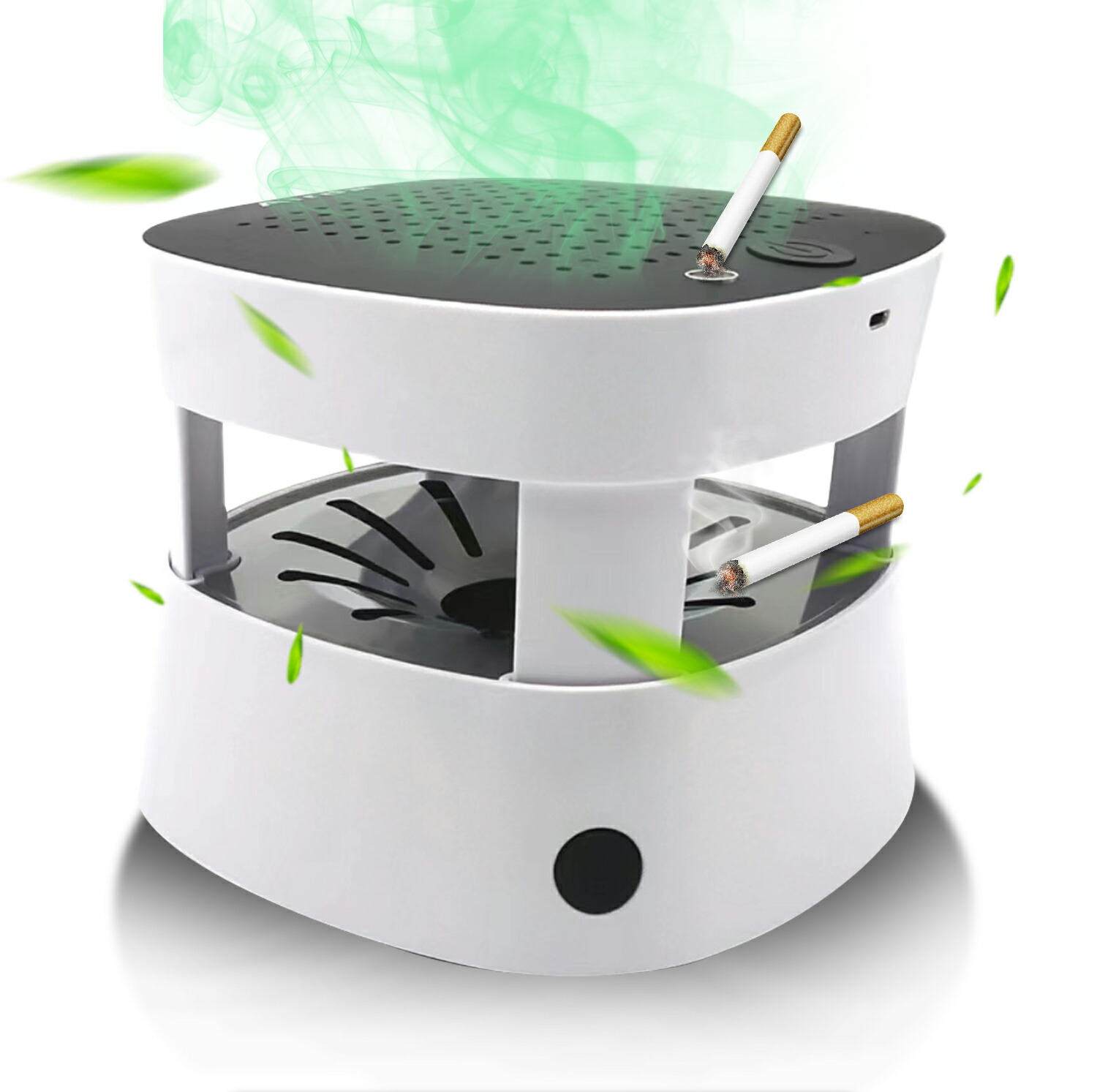 楽天市場】灰皿 スマート スモークレス灰皿 空気清浄機 脱臭機 卓上