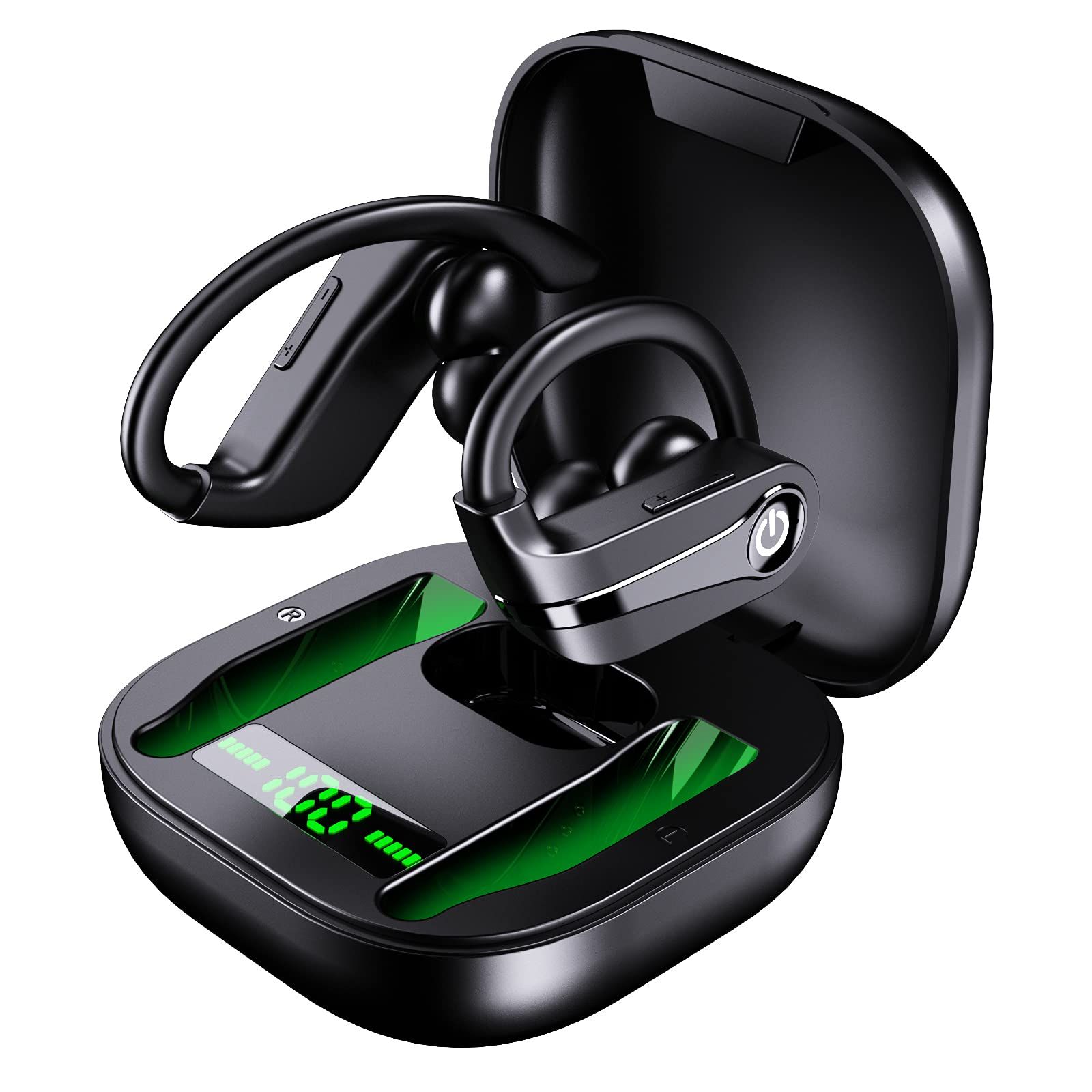 【2023新作 スポーツイヤホン 耳掛け式】ワイヤレス イヤホン bluetooth Hi-Fi 3Dステレオサウンド bluetooth  イヤフォン 耳掛け型スポーツイヤホン 特製のシリコンイヤーフック付き フィット感 40時間連続再生 左右独立通話 Rumay