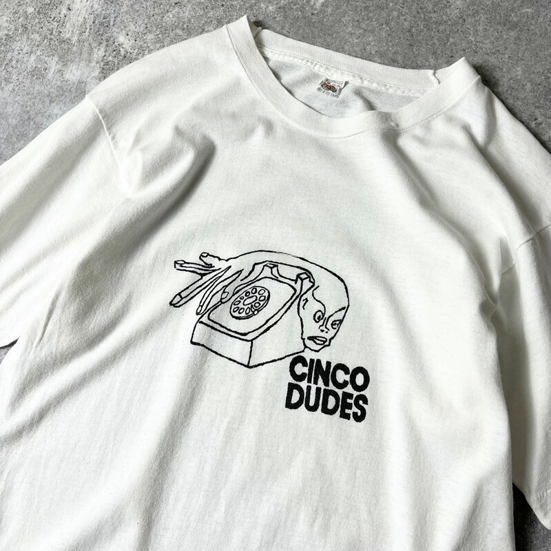 80s USA製 CINCO DUDES キャラクター アート プリント 半袖 Tシャツ L / 80年代 アメリカ製 ビンテージ シングル 【中古】 古着 アメリカ古着 USED ユーズド 中古 VINTAGE US古着 アメカジ