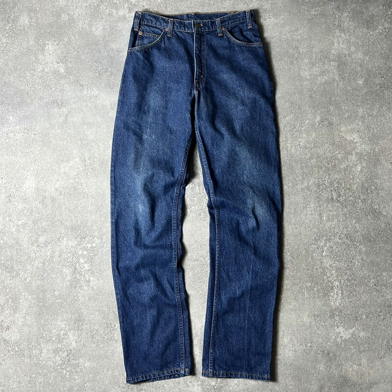 濃紺 90s USA製 Levis 518 0215 デニム パンツ 32 36 / 90年代 アメリカ製 オールド リーバイス ジーンズ ジーパン スリム 519 【中古】 古着 アメリカ古着 USED ユーズド 中古 VINTAGE US古着 アメカジ｜US古着 RUMRAGE 店