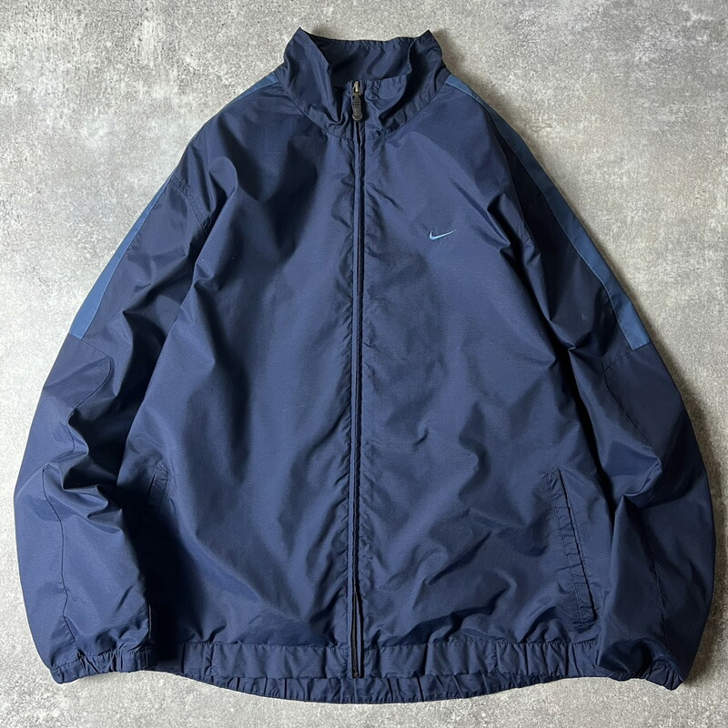90-00's NIKE ナイキ half zip ナイロンパフジャケット XL 01年製 NIKE GOLF Half Zip Pullover Jacket 黒 M 00s ナイキ