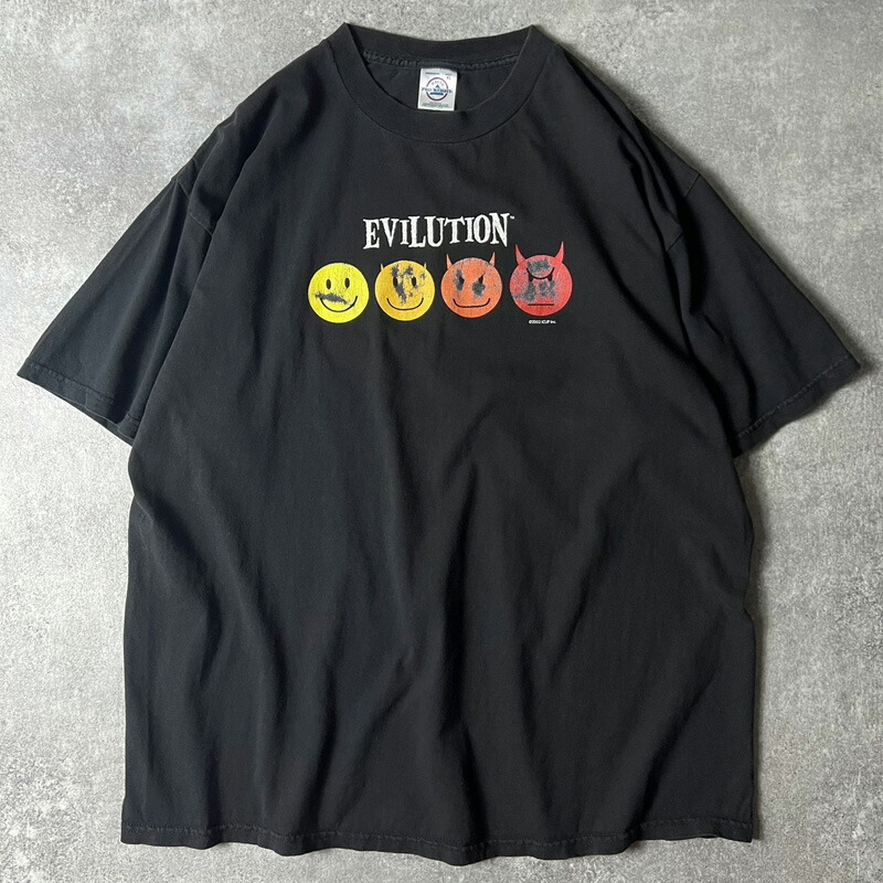 楽天市場】00s NIRVANA スマイル フェイス プリント 半袖 T