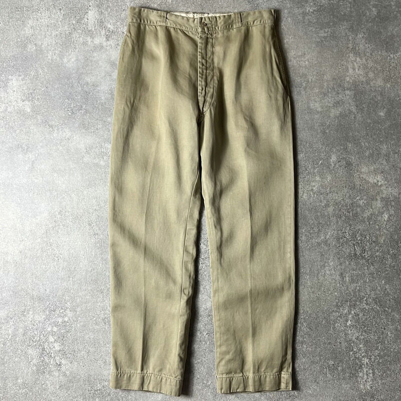 60s アメリカ軍　米軍実物　チノパン　実寸W28L31 S 美品 楽天市場】60s US ARMY 米軍実物 ノータック コットン チノ