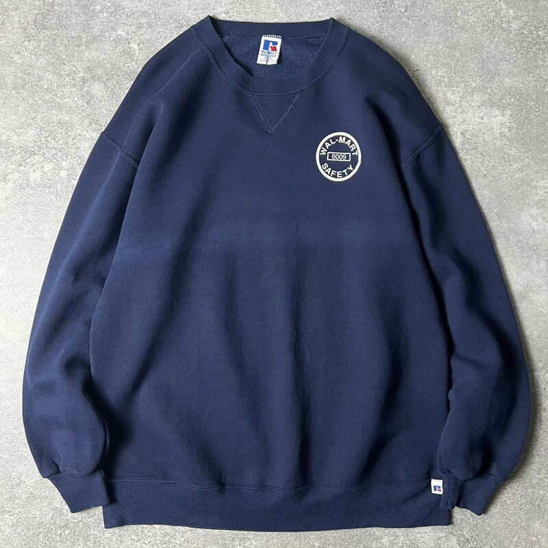 NIKE ラッセル USA製 XL相当 スウェット スウッシュ刺繍 ネイビー NIKE ラッセル USA製 XL相当 スウェット スウッシュ刺繍