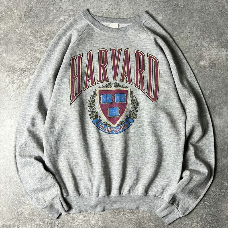 80s UNKNOWN HARVARD 2段 分科大学 刷り上げる 流汗 調教師 / 80日付け ビンテージ 霜降り 薄墨色 ハー禽鳥 【中古】 古着 亜米利加古着 USED ユーズド 中古 VINTAGE US古着 アメカジ