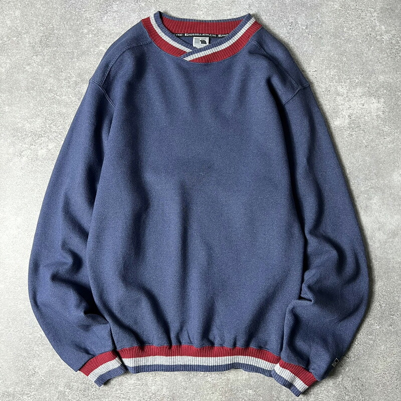 90s USA製 RUSSELL リブライン 鹿の子 スウェット トレーナー M / 90年代 アメリカ製 オールド ラッセル 裏起毛 スエット 【中古】 古着 アメリカ古着 USED ユーズド 中古 VINTAGE US古着 アメカジ|US古着 RUMRAGE 店
