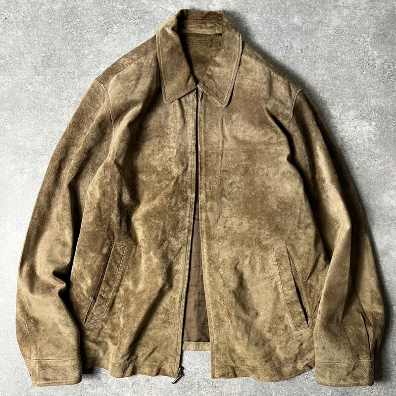 ぶ*う様 90's OLD 襟レザー スウィングトップ ショートブルゾン ぶ*う様 90's OLD 襟レザー スウィングトップ ショートブルゾン