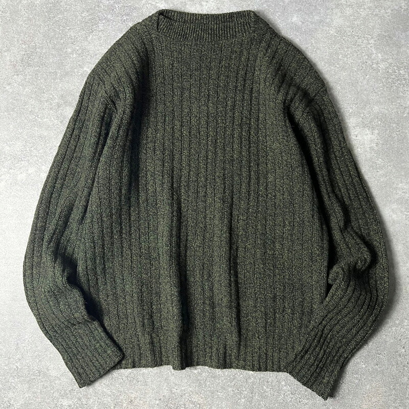 60s 70s CAMPUS スラッシュドネック ラムウール ニット セーター L / 60年代 70年代 ビンテージ キャンパス ウール 無地 【中古】 古着 アメリカ古着 USED ユーズド 中古 VINTAGE US古着 アメカジ