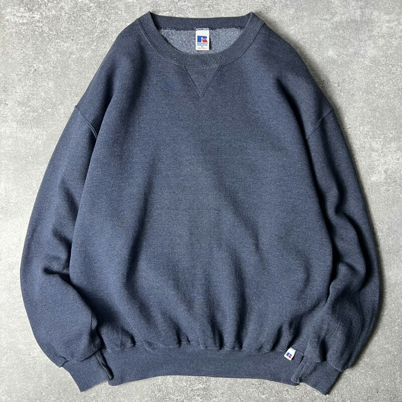 90s RUSSELL 無地 前V スウェット トレーナー XL / 90年代 オールド ラッセル 裏起毛 ネイビー スエット 【中古】 古着 アメリカ古着 USED ユーズド 中古 VINTAGE US古着 アメカジ 7,869円