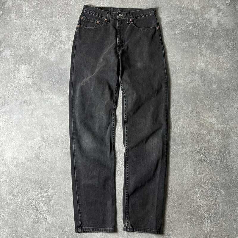 リーバイス550 W36 ブラックデニム 黒 ボトム パンツ 古着 14292 後染め黒 90's USA製 リーバイス550 リラックスフィット
