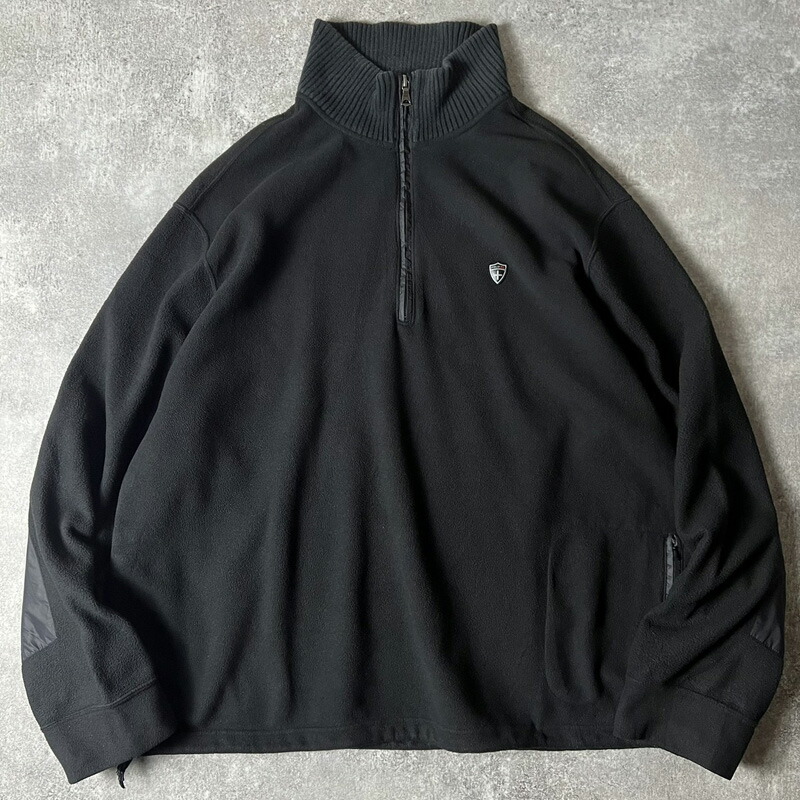 し*う様 90's old Ralph Lauren 裏フリース ブルゾン ブラ 古着 90s CHAPS Ralph Lauren 裏地 フリース シェルド パデッド