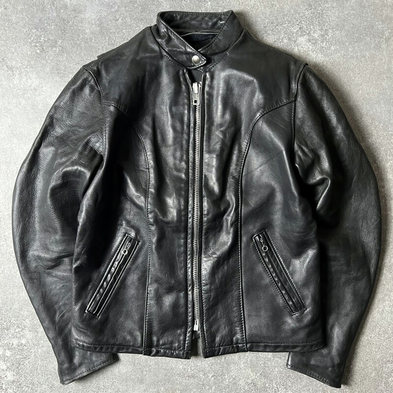 1990s LEVI’S シングルライダースジャケット S 本革 アメカジ 古着 1点物◇シングルライダース黒レザーコートジャケット古着メンズ